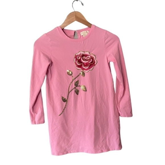 Kate Spade Girls Bubblegum Pink Embroidered Rose Dress - Picture 2 of 11